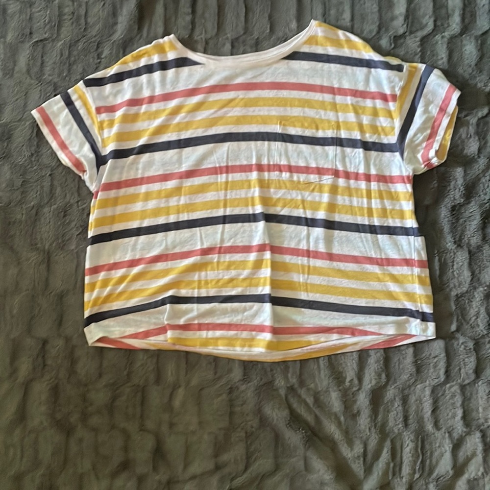 Multicolored striped shirt-rarely worn-good condition-size XL